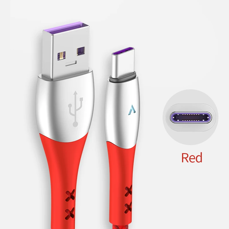 Red Cable SmartDevil Быстрая зарядка USB C type C кабель 5A для huawei Lite Pro usb зарядный кабель для huawei P20 для samsung S9 Кабель-адаптер - Цвет: Red Cable