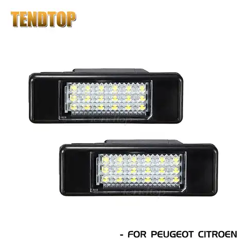 Для Peugeot 106 1007 207 307 308 406 407 508 для Citroen C2 C3 C5 C6 C8 светодиодный CanBus без номера ошибок подсветка номерного знака