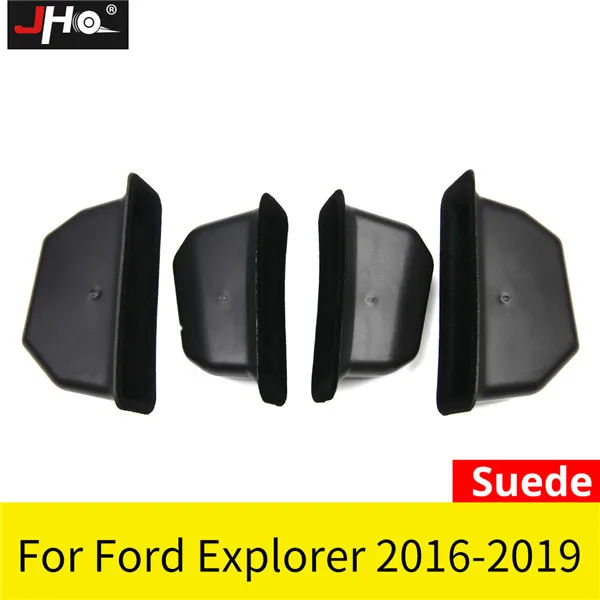 Suede Front and Rear JHO Автомобильная дверная ручка Органайзер коробка для хранения для 2011- Ford Explorer XLT Limited Sport Platinum 13 12 - Название цвета: Suede Front and Rear
