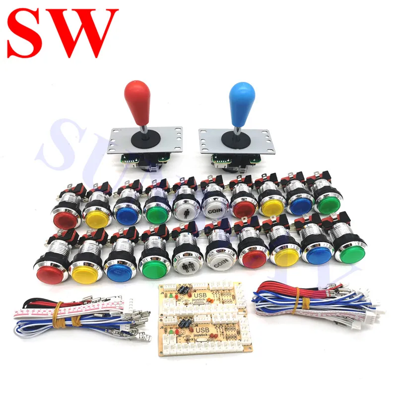 Аркадный джойстик DIY Kit USB энкодер с нулевой задержкой для ПК Sanwa аркадных игр и