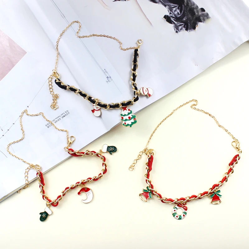 Новый новогодний браслет серии металлический сплав Рождественский