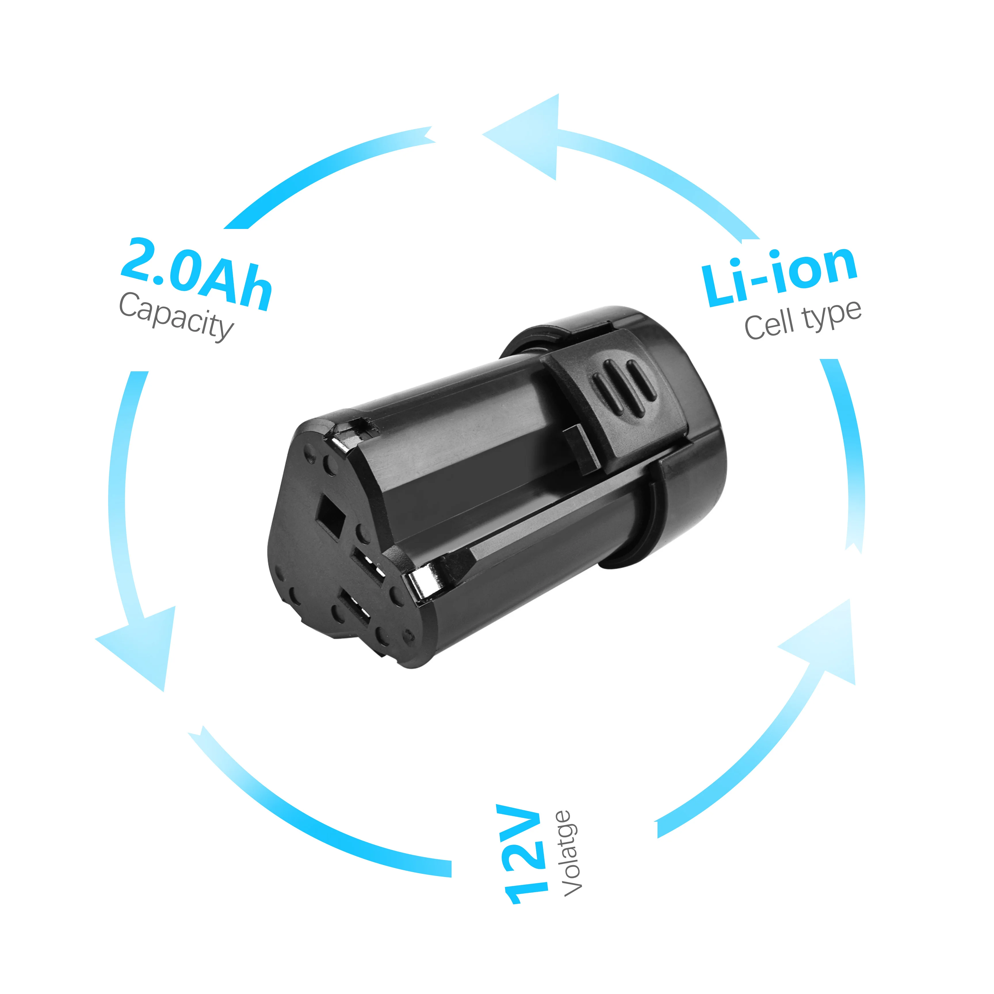 Powtree 2000mAh 12V Rechargeable Battery Li-ion for Worx WA3504 WA3505 WA3509 WA3553 Power Tool Rockwell RW9300 | Электроника
