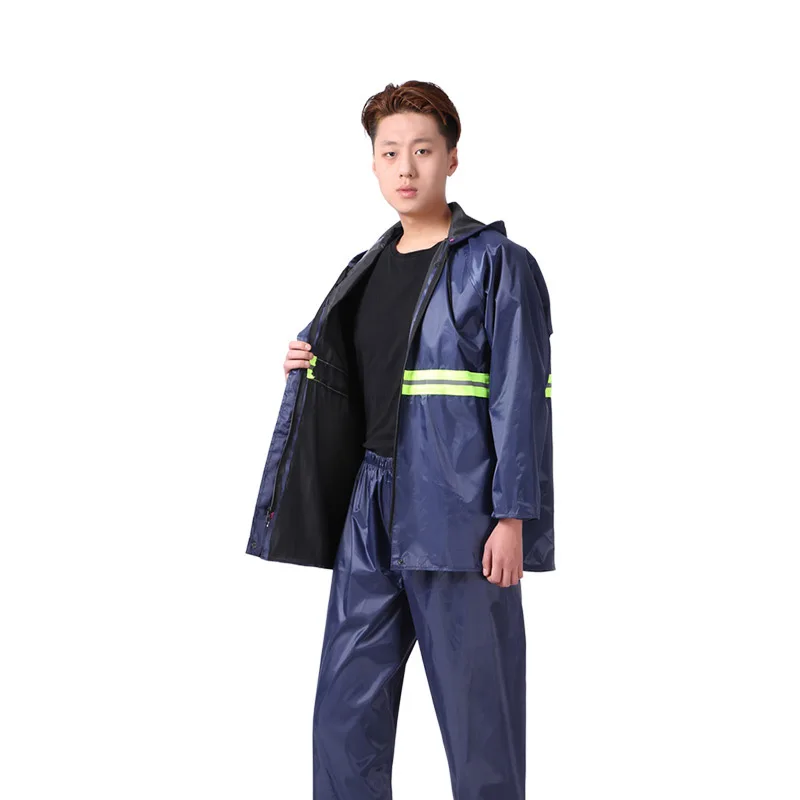 

Adults Jacket Raincoat Waterproof Outdoor Suit Unisex Zipper Raincoat Motorcycle Pants Poncho Impermeable Rain Clothes DL60YY