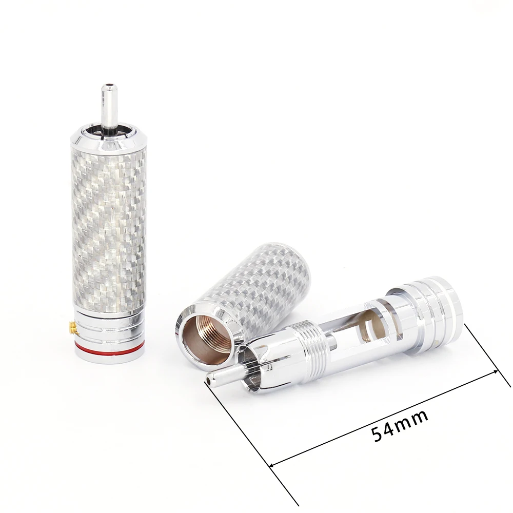 Audiocrast AR8501R 4 шт. RCA родиевое углеродное волокно разъем 8 мм кабель Phono медный HiFi|hifi