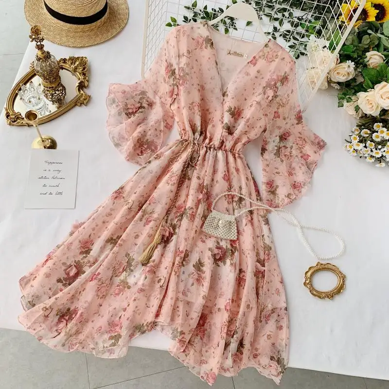 Летнее праздничное платье 2020 Женская Волшебная неувядающая шифоновая юбка с