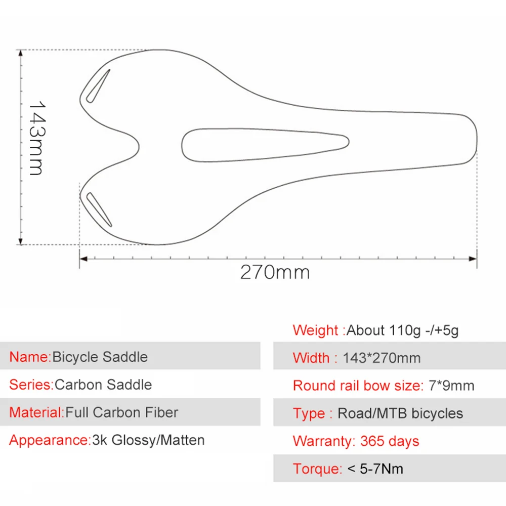 Женское велосипедное седло 3K цвет белый размер 270*143 мм максимальная нагрузка 150
