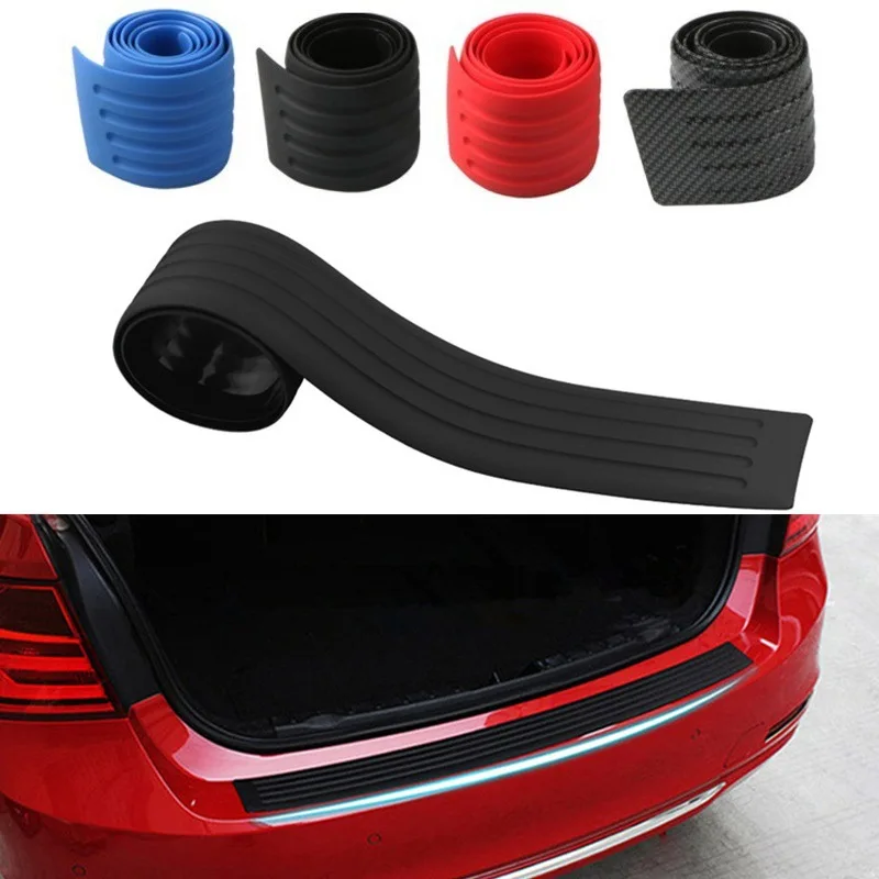 

Universal 104*9cm 90*8cm Car Trunk Door Sill Plate Protector Rear Bumper Guard Rubber Mouldings Pad Trim Cover Strip Car Styling