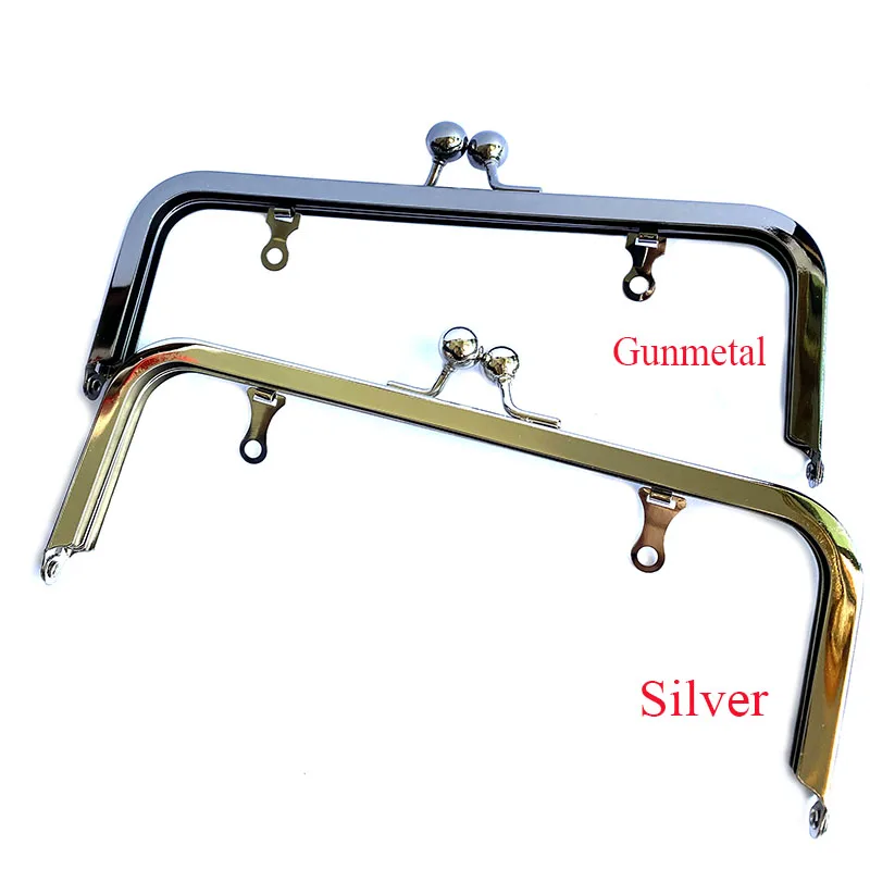 8 x 3 inch brass /Gold /Nickel purse frame with loops metal handle standard ball clasp 12pcs/lot | Багаж и сумки