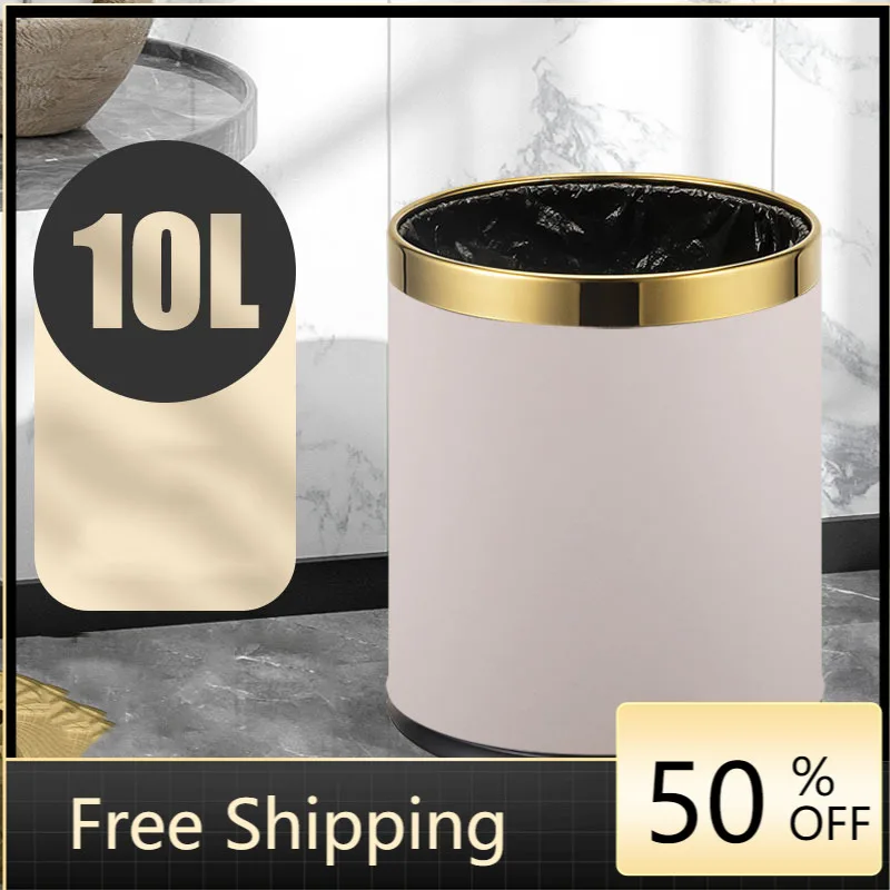 

Kitchen Garbage Recycle Bin Home Office Trash Can Metal Double Layer Portable Innovative Storage Baskets Cubo Basura Recycle Bin