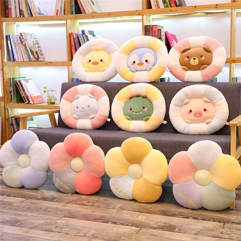 Flower Plush Pillow Toy Soft Cartoon Plant Plush Doll Chair Sofa Cushion Child Couple Birthday Gift Home Decoration