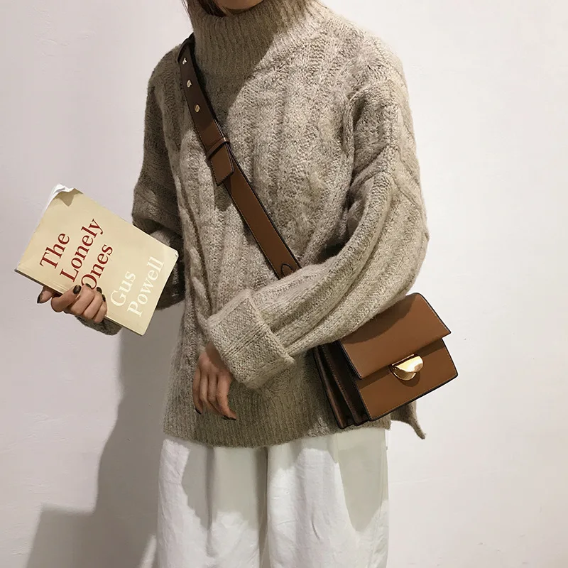 Элегантная женская квадратная сумка с откидной крышкой 2019 ретро модная новая