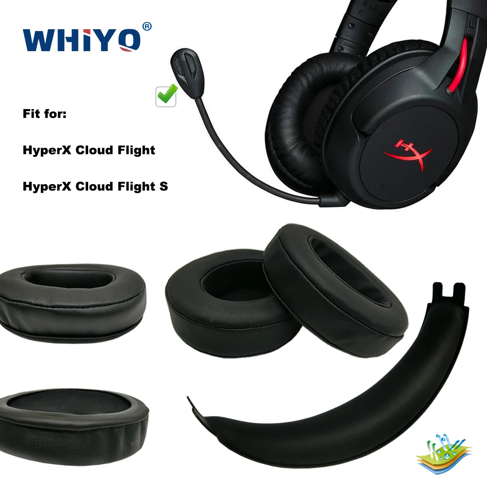 Replacement Earpads for HyperX Cloud Flight Flight S Headphones Headband Earmuff Sleeve Headset