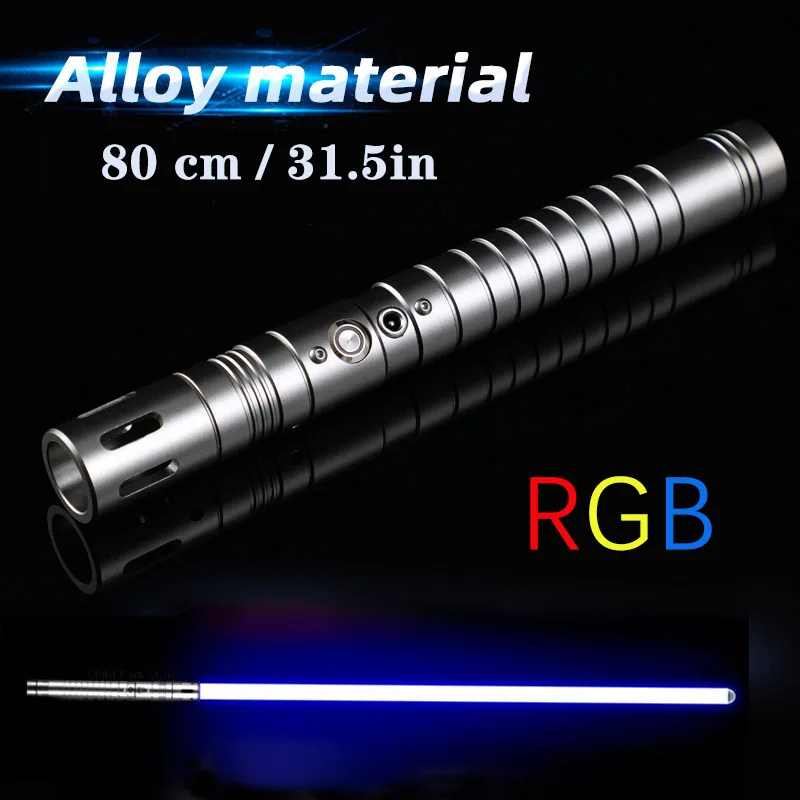 

YQ QINGLING 80cm Lightsaber Laser Force Fx Heavyweight Duel Weapon Metal Handle Role Play Sound Effect Discoloration Laser Sword