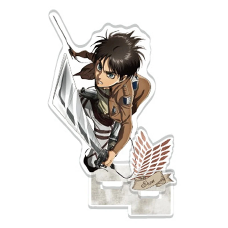 

1 Pcs Japan Anime Attack on Titan Character Eren Levi Ackerman Acrylic Figure Stand Cool Action Model Plate Desk Decor