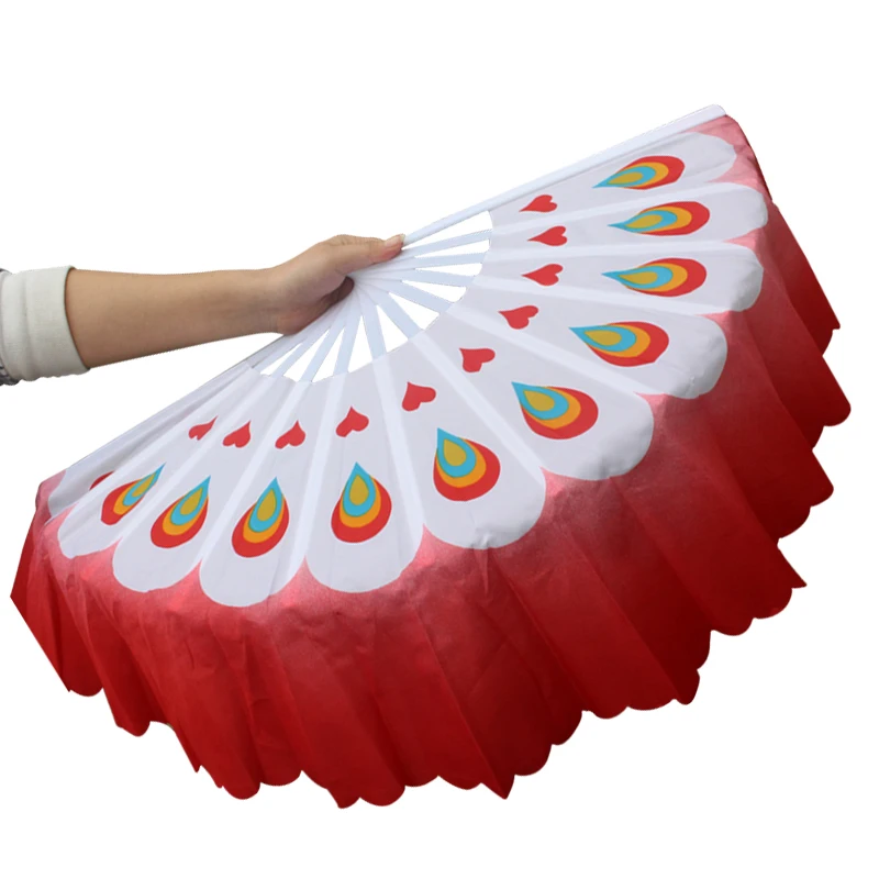 Двухсторонний удлиняющий веер для танцев свадебный на площади Jiaozhou Шелковый