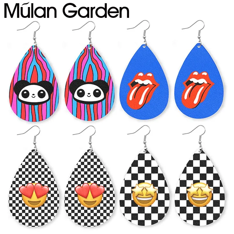 

Женские кожаные серьги M & G Egirl в стиле Харадзюку, разноцветные модные Висячие Ювелирные украшения в стиле панк с мусорным ведром, в винтажно...