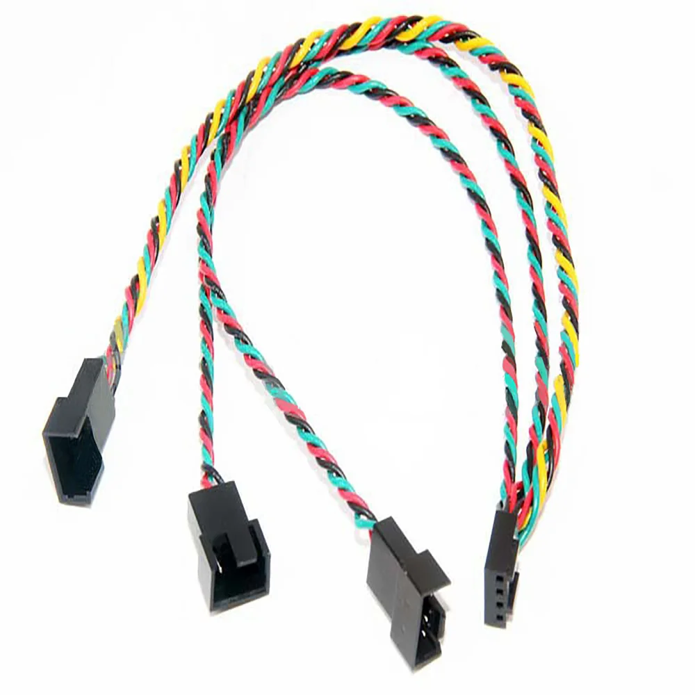 

5pcs/pack Motherboard fan cable 4Pin PWM cable 1 to 3 adapter cable twist rope 24AWG 28CM