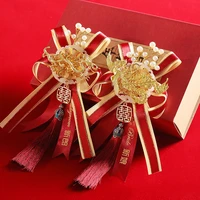 longfeng corsage high end wedding boutonniere dont spend the bride and groom parents parents groomsman bridesmaid 306