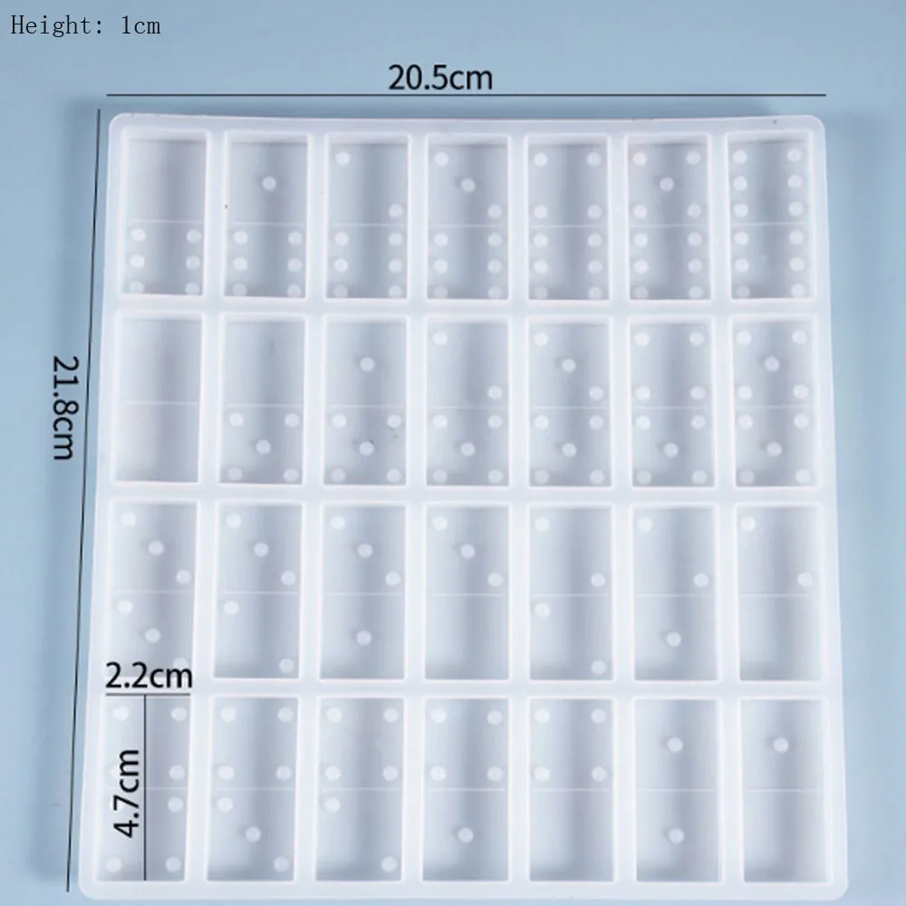 

Crystal Epoxy Resin Game Mold DIY Making Tools Dominoes Casting Silicone Mould