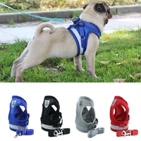 dog harness and leash set reflective kitten puppy dogs jacket mesh pet clothes for small dogs pet chihuahua yorkies pug