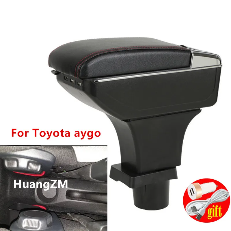 Подлокотник для Toyota aygo вращающийся ящик хранения украшение Стайлинг автомобиля