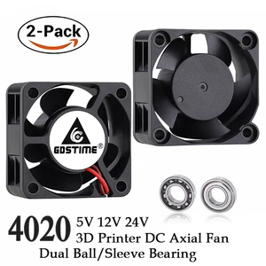 Чехол для мини-компьютера Gdstime 40 мм, 24 В, 12 В, 5 В, 4020, 2 шт., 2 контакта, 4 см, 40x40x20 мм