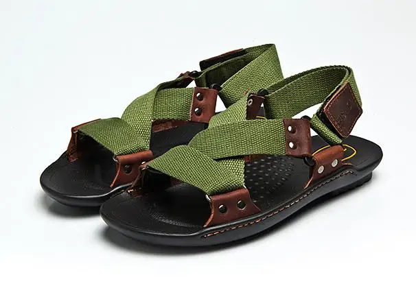 

2021 Summer Sandals Men Shoes New Fashion Designers Sandalias Hombre Beach Shoes Men's Sandals Leather Sandals For Men Zapatos