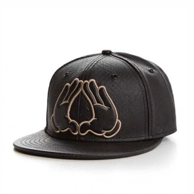 

CSBL BK BROOKLYN CAP Solid white anaconda leather headwear snapback hat adult outdoor casual sun baseball cap bone Brand