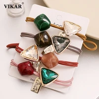 new women luxury crystal elastic hair band girls sweet hair tie simple ponytail holder rubber bands fashion hair accessories