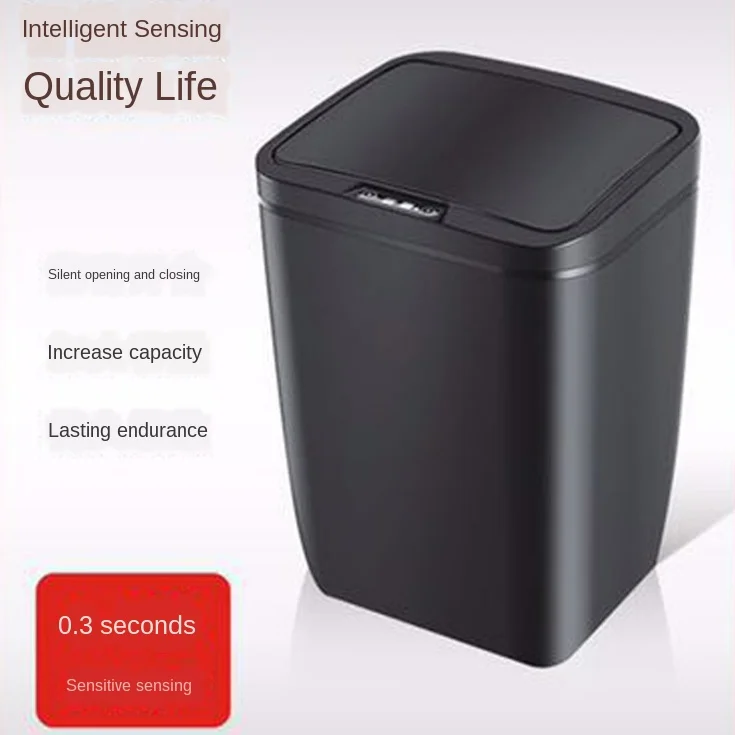 

Intelligent Induction Motion Sensor Kitchen Trash 12L AutomaticTouchless Can Wide Opening Sensor Eco-friendly Waste Garbage Bin