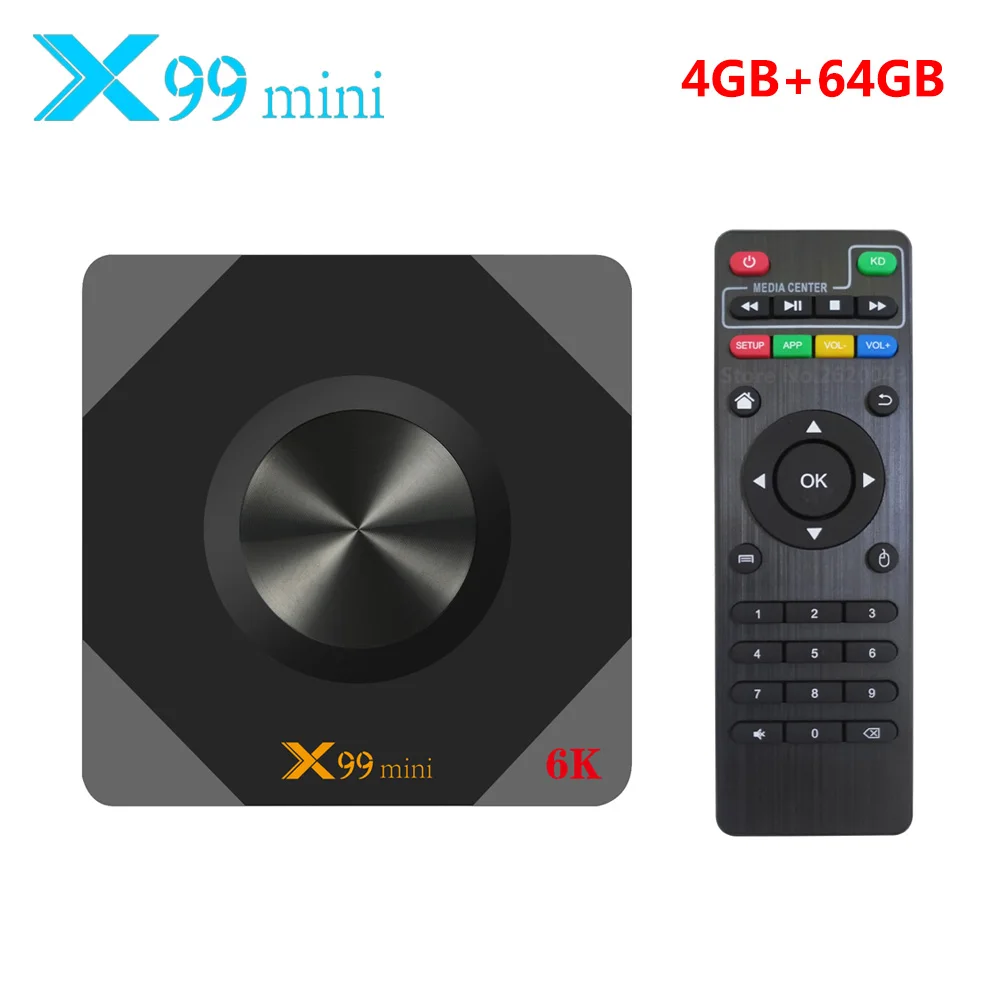 only 4GB64GB X99mini X99 Мини Смарт ТВ приставка Android 9,0 4 Гб ОЗУ 32 Гб 64 Гб ПЗУ 2,4G 5G Wifi ТВ приставка Allwinner H6 четырехъядерный H.265 6K HD медиаплеер - Цвет: only 4GB64GB X99mini