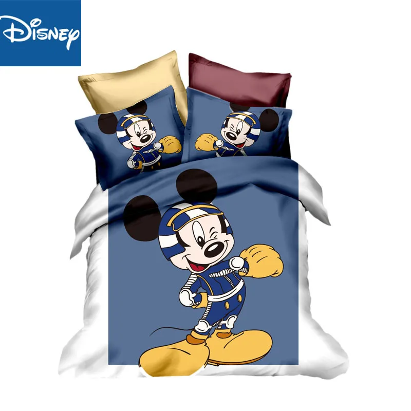 

Дисней Микки Маус постельные принадлежности набор для детей кровать Декор король размер Пододеяльники Королева 3 шт домашний текстиль с изображением мультфильма Бесплатная доставка Новый