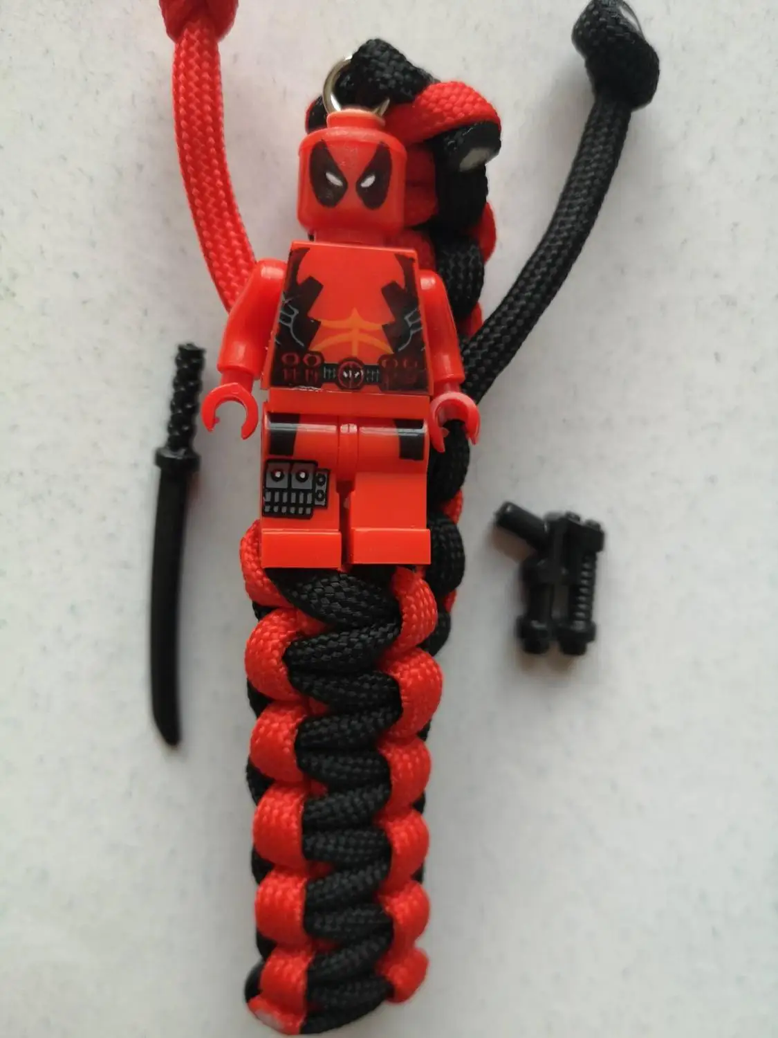 deadpool Buzz Lightyear Paracord браслет для детей супергерой Железный человек розовый Бэтмен Дарт Вейдер кролик Единорог строительные блоки кирпичи игрушки - Metal Color: deadpool