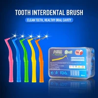 20pcsset interdental brushes l shaped orthodontic toothbrush braces interdental brush cleaner oral hygiene health care tool hot