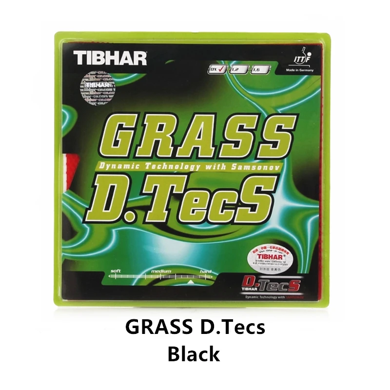 GRASS Black TIBHAR для настольного тенниса резиновая трава D. TECS OX без губки pips-длинный защитный пинг-понг tenis de mesa - Цвет: GRASS Black