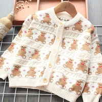 bear spring autumn tops boys sweater jacket coat kids%c2%a0knitting overcoat outwear teenager children clothes high quality