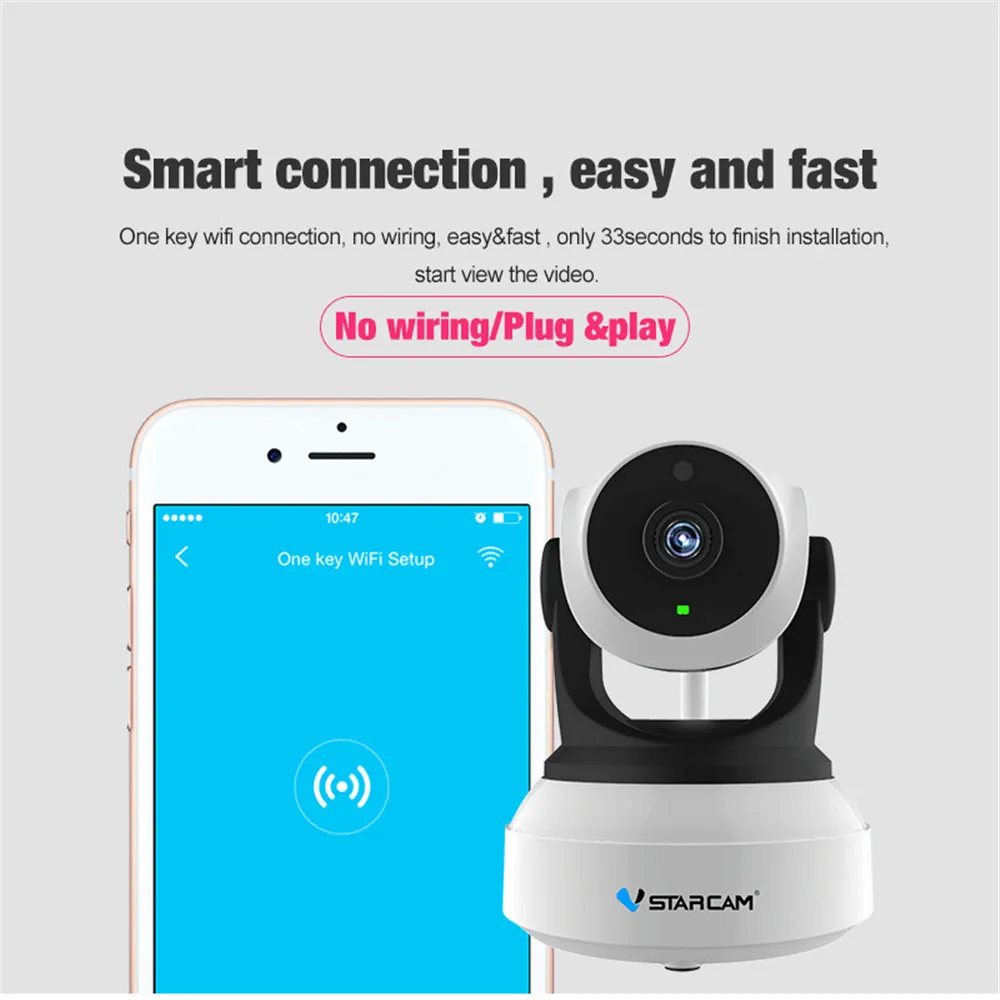 

HD 1080P Full HD Home Security IP Camera Wireless Samrt Mini Audio Video Camara Nanny CCTV Wifi Night Vision IR Baby Monitor