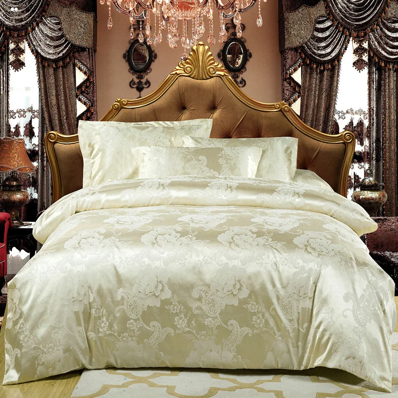 

One pcs Luxury European classical style quilt cover Satin Jacquard quilt cover
