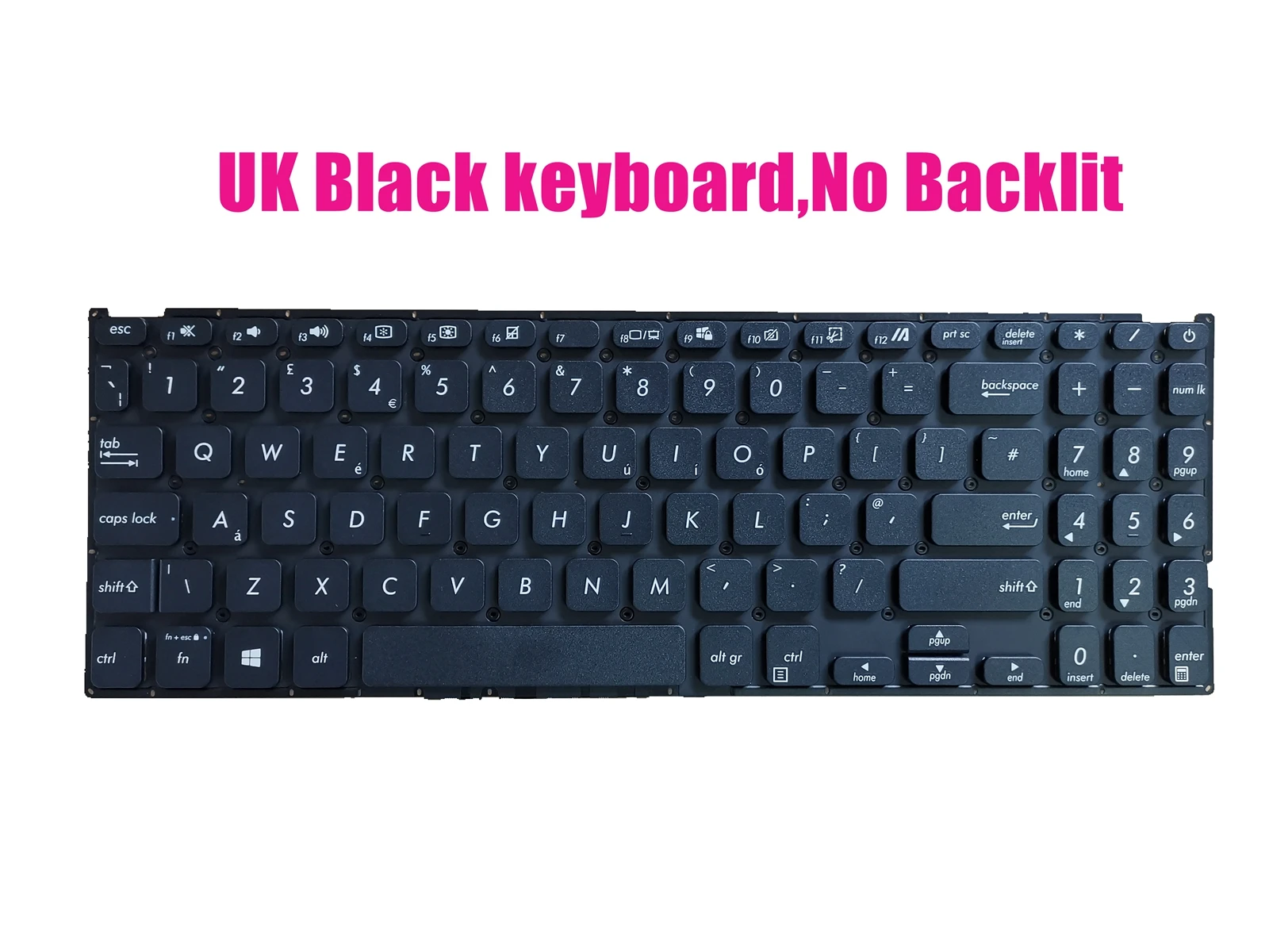 Клавиатура черная британская для Asus X509U X509UA X509UB X509F X509FA X509FB X509FJ X509FL X509MA|Клавиатуры