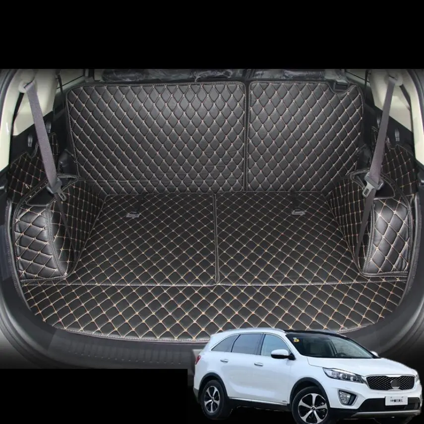 Для kia carens rondo кожаные багажнике автомобиля коврик для багажника 2013 2014 2015 2016 2017 2018
