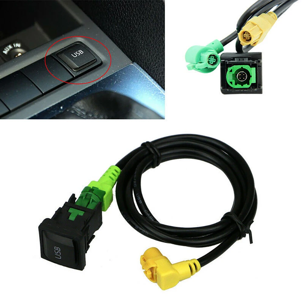 Автомобильный USB-порт AUX-переключатель жгут проводов USB-адаптер RCD510 RNS315 для VW Golf MK6