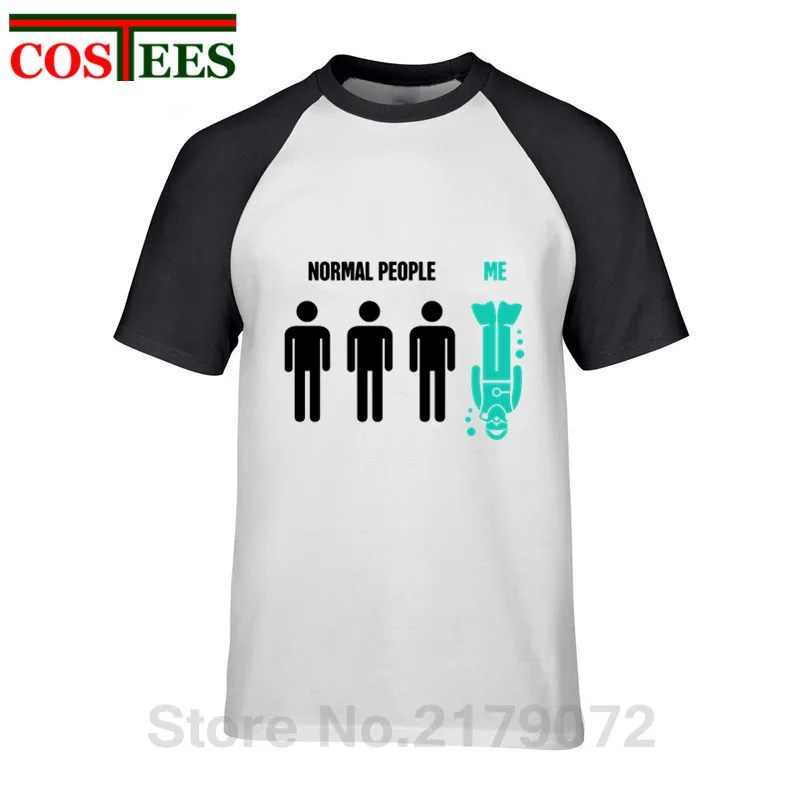 Забавный дизайн с перевернутым дном нормальные люди я дайвинг футболка для