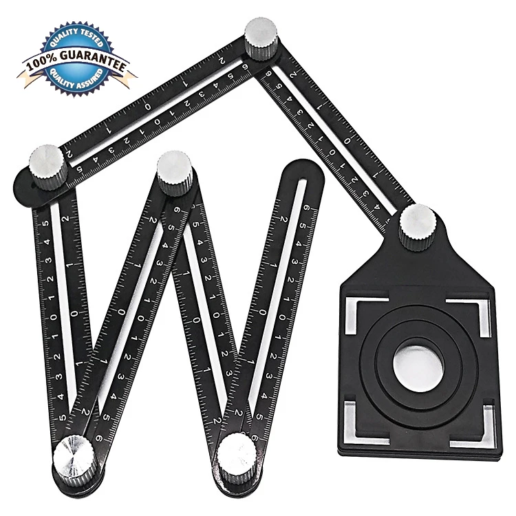 Регулируемый шестискладной инструмент линейка направляющая для сверления