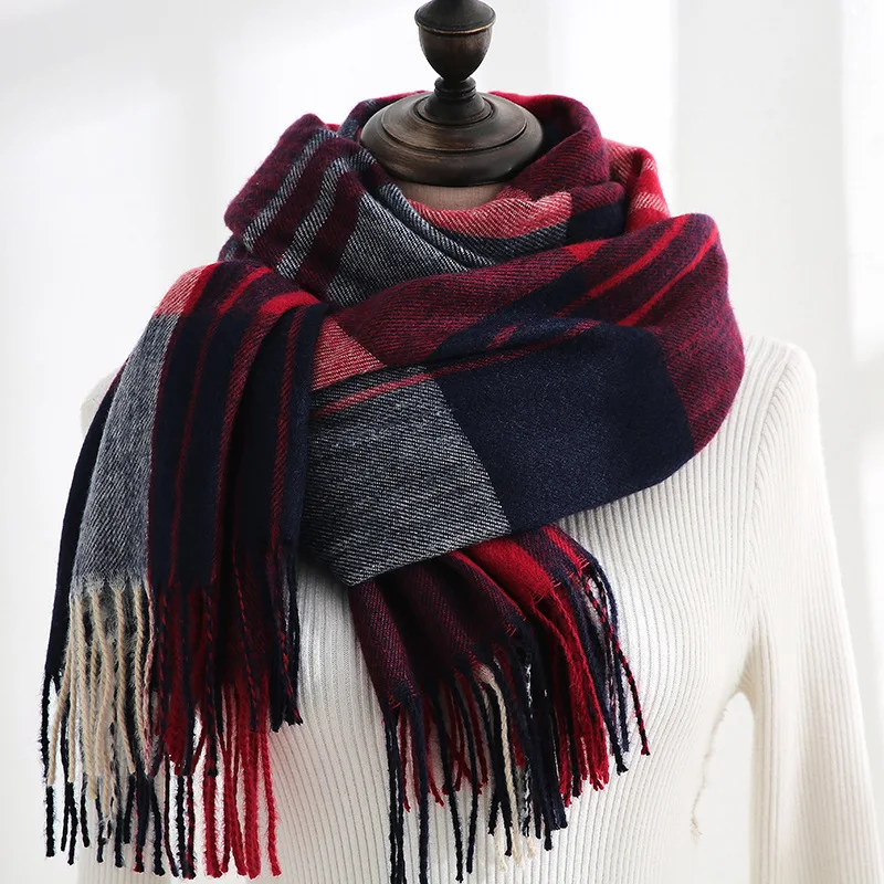 Шарф женский кашемировый теплый Осень-зима 2021