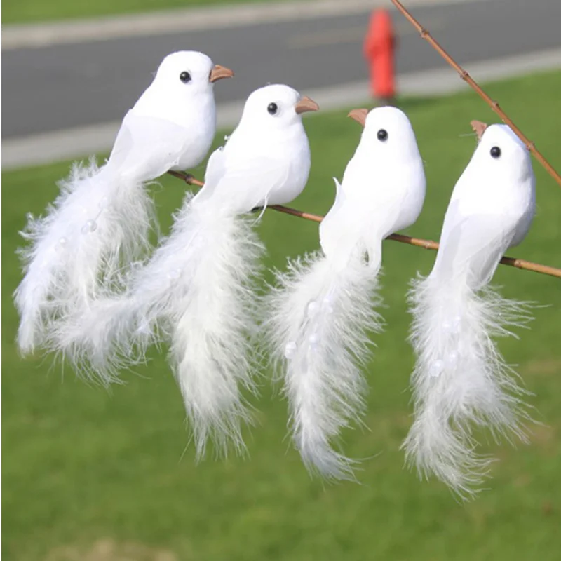 Искусственный голубь Искусственные белые голубы пенопластовое перо свадебное