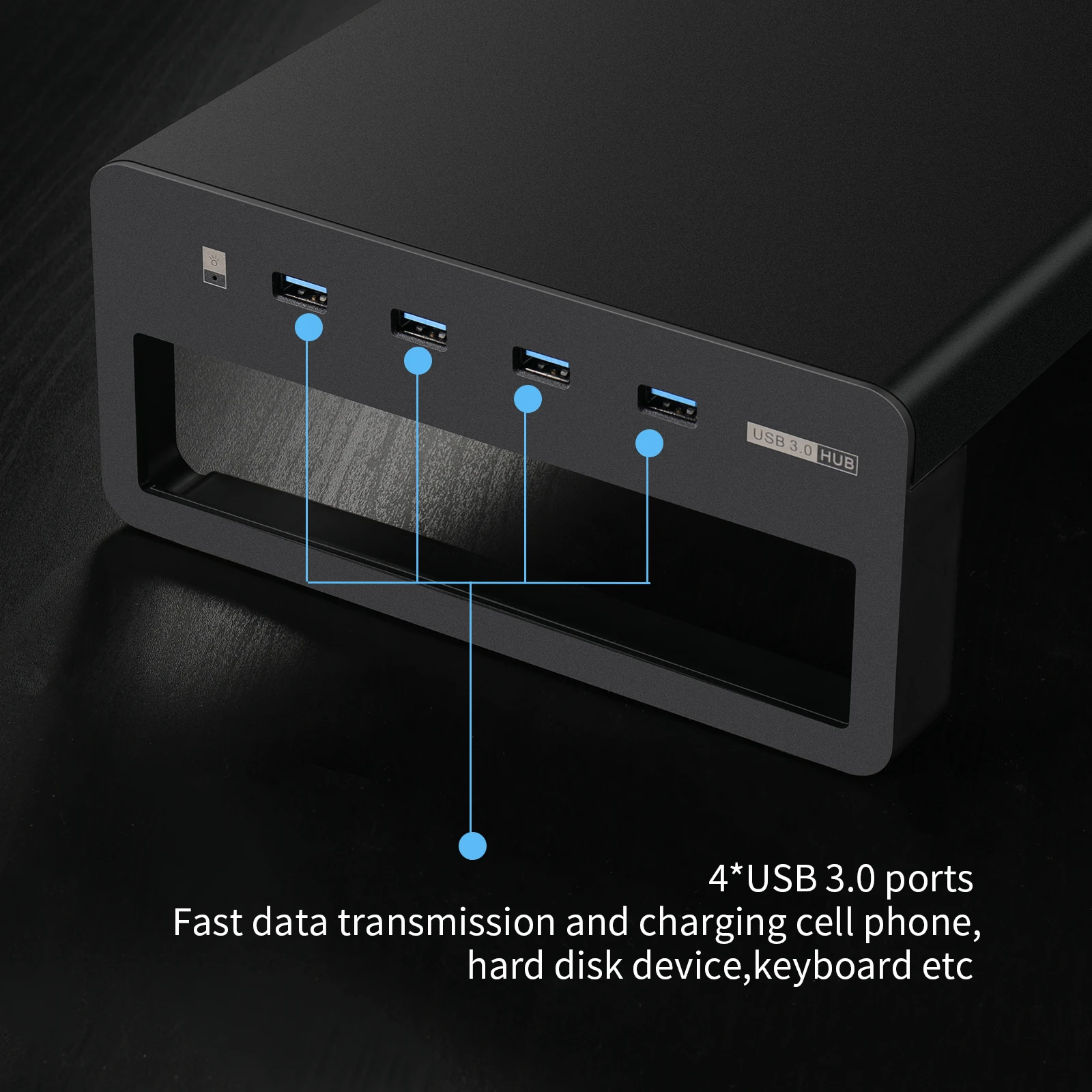 Dual Monitor Stand Aluminum Riser with Wireless Charging and 4 USB 3.0 Hub Ports Space Saving Desk Organizer | Компьютеры и офис