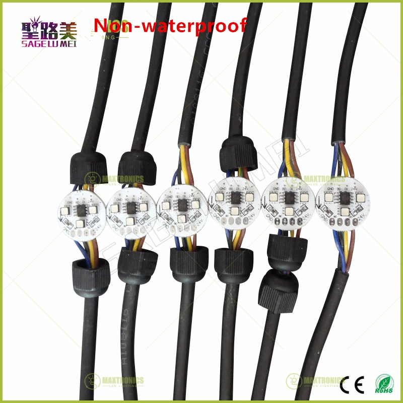 100 шт. 32 мм/50 мм Диаметр 360 градусов двухсторонний 5050 RGB + WS2811 IC волшебный шар DC12V/DC24V