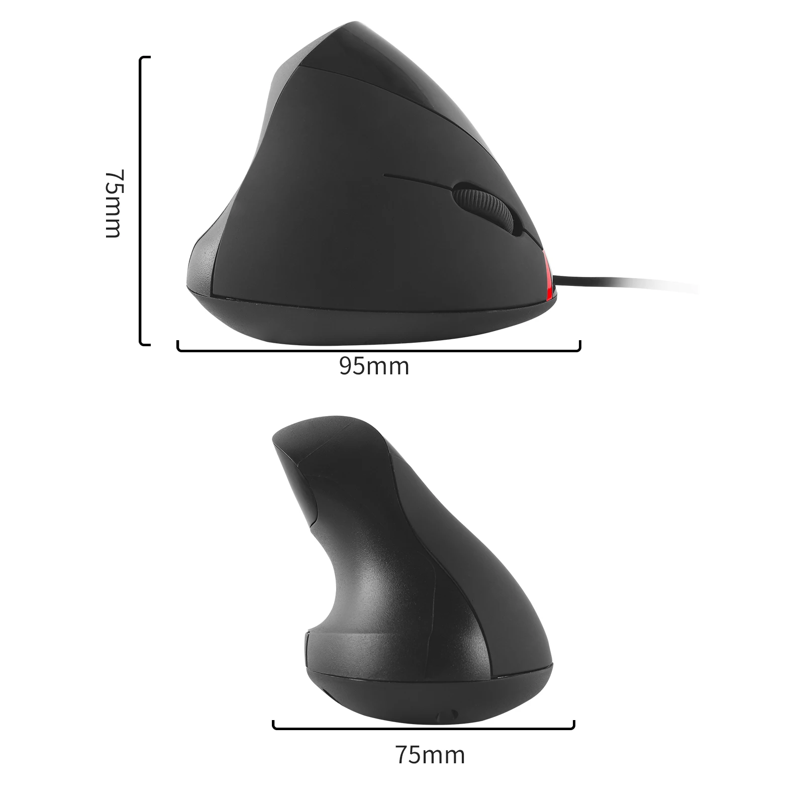 Проводная вертикальная оптическая игровая мышь эргономичная USB компьютерная