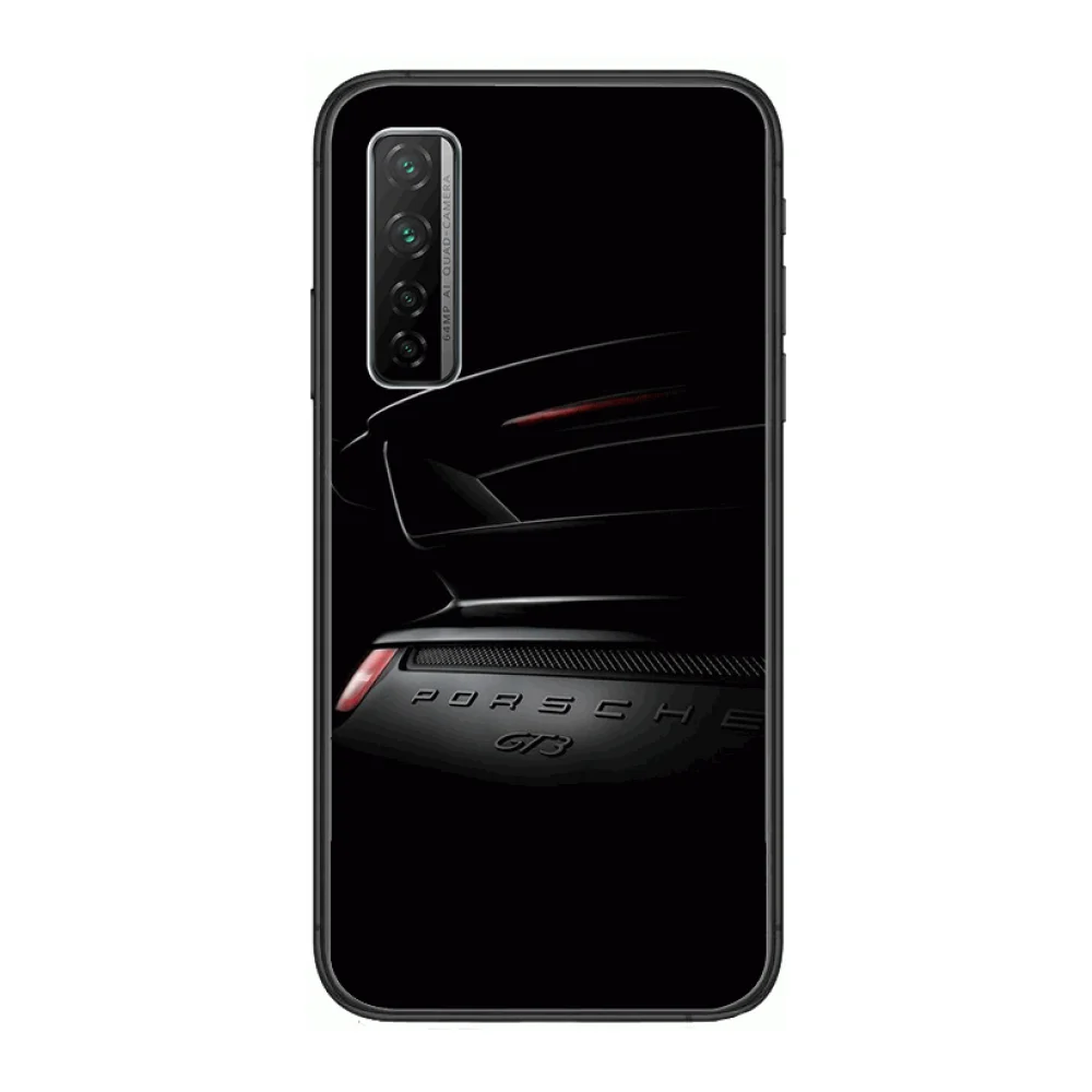 

Luxury Sports Car P-Porsche Phone Case For Huawei Nova p10 lite 7 6 5 4 3 Pro i p Smart ZBlack Etui 3D Coque Painting Hoesje