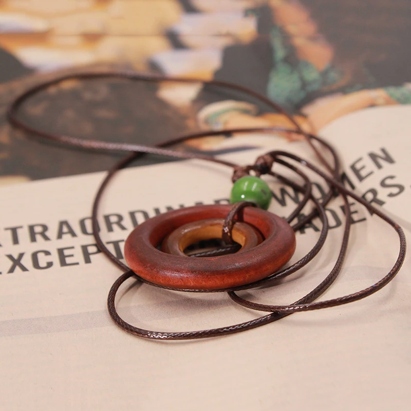 2020 винтажное женское ожерелье-чокер модное ювелирное изделие деревянная